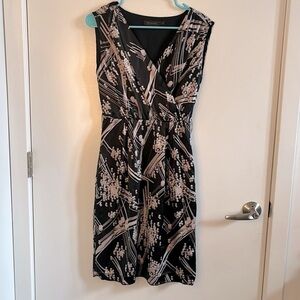 The Limited Brown & Tan Wrap Front Dress​​​​​​​​​​​​​​​​​​​